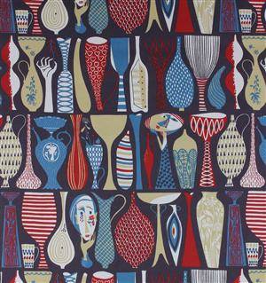 Tyg, Stig Lindberg, Pottery, bomullstwill, 10 m