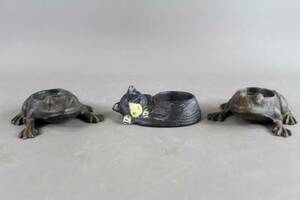 Ljuslyktor i gjutjärn 3 st