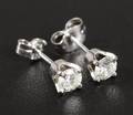 Ørestikkere, 14 kt hvidguld, 0.50 ct.