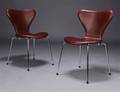 Arne Jacobsen, 7er stole, Range anilin læder 2 