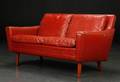  To-pers sofa, læder og teak, 1960erne, dansk møbeldesign