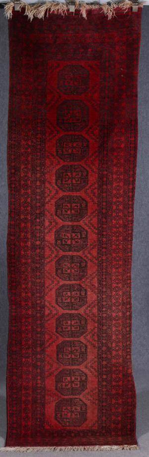 Orientalisk handknuten gallerimatta, Afghan, 84x295 cm