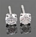 Earrings in 14k  set with brilliant cut diamonds 0.54 ct 