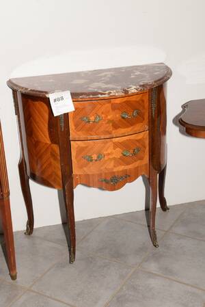 Stilbyrå 2 st lådor, marmorskiva, 70x35 cm, H 73 cm