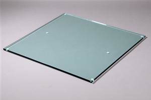 Kvadratisk glasplade af hærdet glas 80 x 80 cm