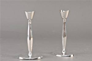 Cohr. Et par lysestager af sølv 2  