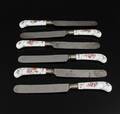 Knive med blomstermalet skaft 6