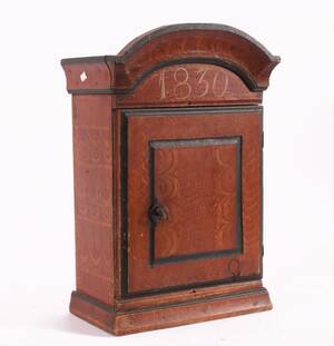 Väggskåp, allmoge, daterat 1830
