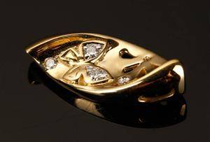 Diamantvedhæng, 14 kt guld med 0.15 ct 