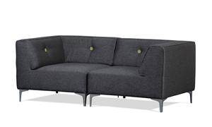 Morten Voss. THE SOFA FIFTYONE. Modulsofa med udskiftelige knapper. Antracit grå med Android Green knapper 