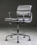 Charles Eames. Soft Pad kontorstol, model EA-217, sort læder