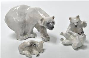 Kgl. Figurer af porcelæn i form af isbjørne 3