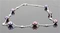 Fresh water pearl necklace with cubic zirconia