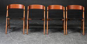 Henning Kjærnulf. Fire stole af teak og eg 4