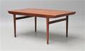 Johannes Andersen. Spisebord m. udtræk, teak 
