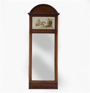 Dansk Louis XVI spejl, mahogni, ca.1800