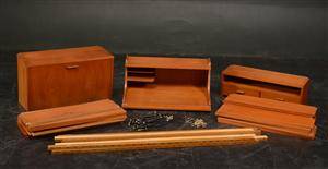 Væghængt reolsystem, teak, 1960erne, dansk møbelproducent