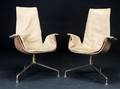 Preben Fabricius  Jørgen Kastholm. Et par Tulip chair Lounge stole. Kill International. 2 