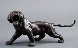 Meiji bronze tiger