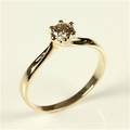 Ring, 14 kt guld, brillant