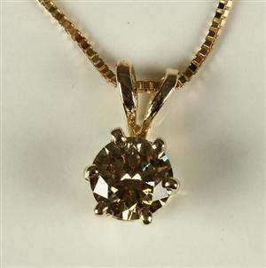 Brillantvedhæng af guld, ca. 0.41 ct