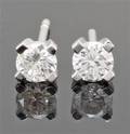 Earrings in 14k set with brilliant cut diamonds 0.46 ct This lot has been put up for resale under the new lot no. 3474360