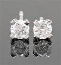Earrings in 14k set with brilliant cut diamonds 0.52 ct This lot has been put up for resale under the new lot no. 3478284