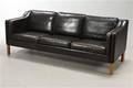 Mogens Hansen. Trepers. sofa sort læder