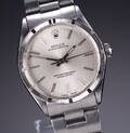 Rolex Oyster Perpetual. Vintage herreur i stål med sølvfarvet skive, ca. 1968