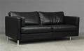 2½-pers. sofa, sort læder