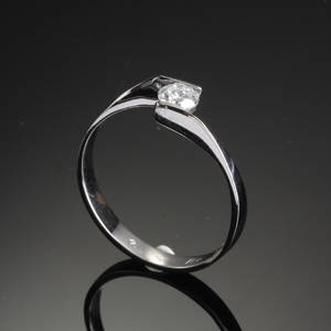 Diamant solitairering, ca. 0.27 ct.