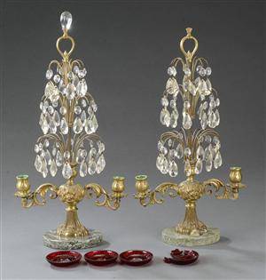 Et par prismegirandoler. Gustaviansk stil. 2 
