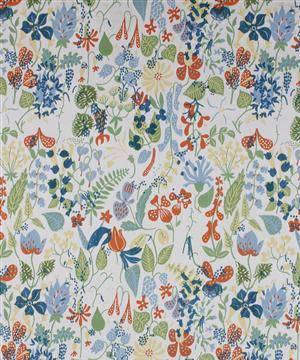 Tyg, Stig Lindberg, Herbarium, vit, satin, 10 m