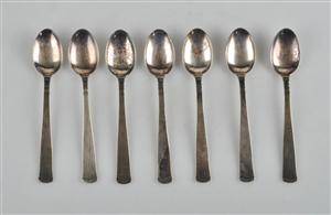 Teskedar i silver, modell Rosenholm. Totalvikt ca 112 gram 7
