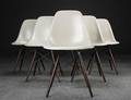 Charles Eames. Sæt på seks skalstole model DSW 6