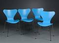 Arne Jacobsen 1902-1971. Fire stole model 3107 Syveren 