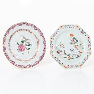 Tallrikar Kina 1700-tal Famille rose
