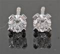 Earrings in 14k set with brilliant cut diamonds 0.52 ct 
