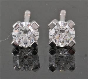 Earrings in 14k set with brilliant cut diamonds 0.52 ct 