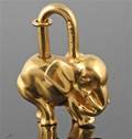 Hermes elephant cadena lock pendantcharm