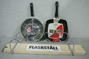 Stekjärn, 2st samt flaskställ