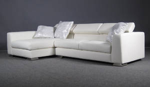Italiensk design - Sofa med chaiselongdel