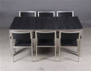 Havemøbelsæt, bord samt 6 stole 7