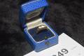Guldring 18K med stenar, diam 17 mm