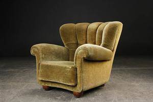 Overpolstret lænestol, dansk møbedesign, 1930-1940
