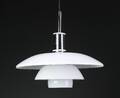 Poul Henningsen. PH 4½  4 pendel, opalglas