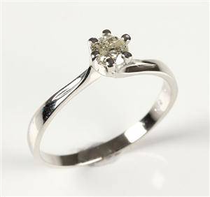 Ring, 14 kt guld, brillant