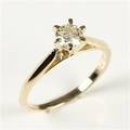 Ring, 14 kt guld, brillant