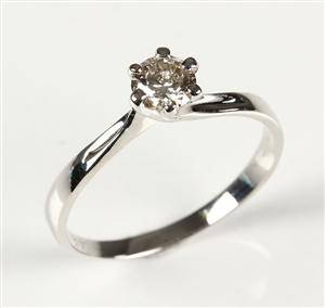 Ring, 14 kt guld, brillant