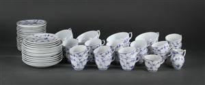 Musselmalet Riflet service, porcelæn. Kgl.P. 57